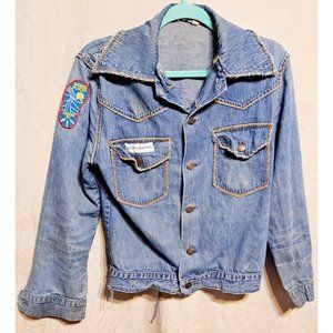 Vintage LEGGS Brand Denim Jacket w/ patchwork